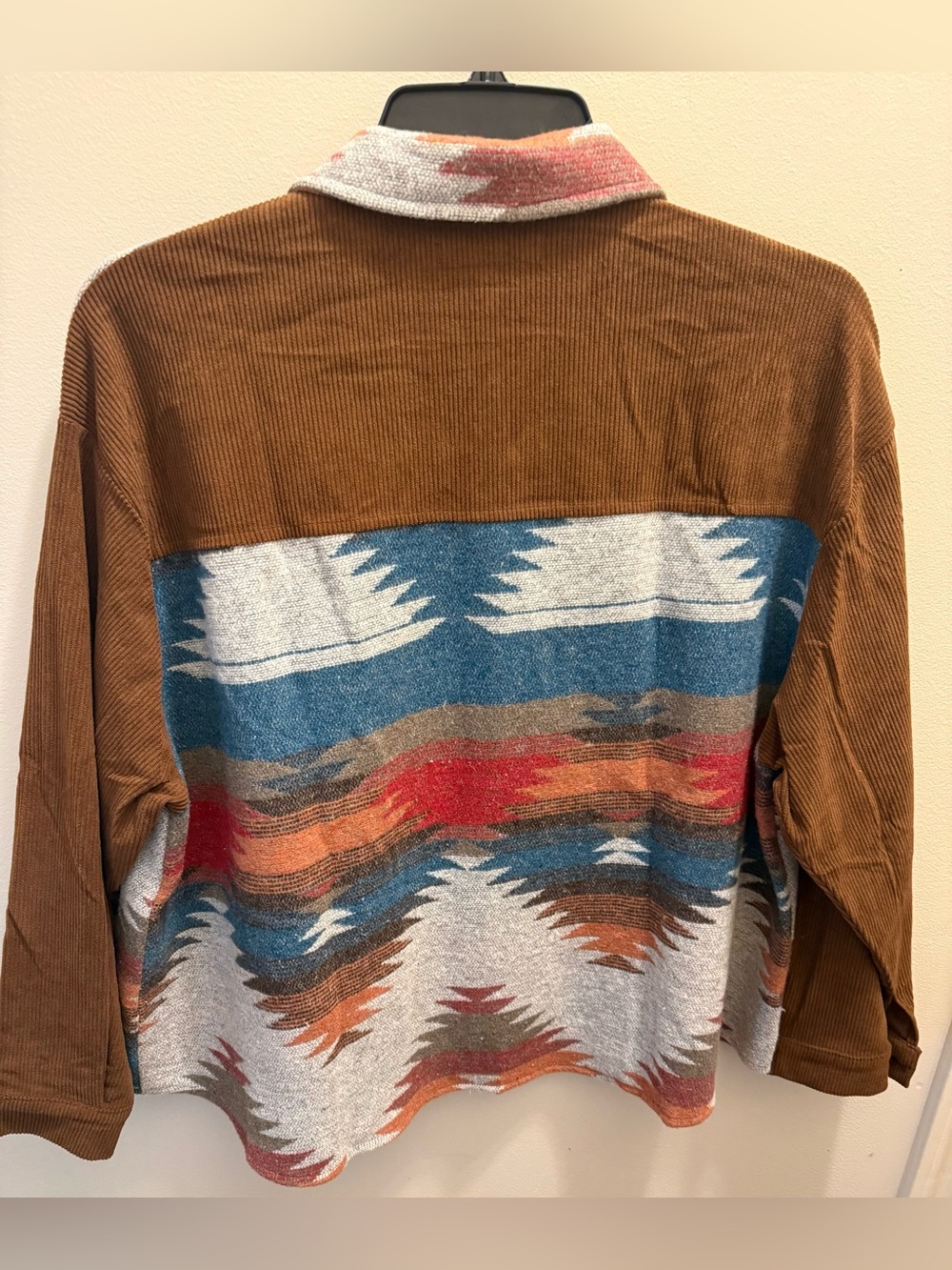Corduroy Aztec Shacket Size 2X - Picture 6 of 7